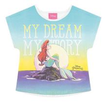 Blusa Da Pequena Sereia Ariel Princesa Infantil Feminina