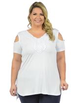 Blusa damasco plus size fenomenal