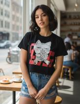 Blusa Dandadan Cropped Camiseta Baby Look Sf210 Blusa Dandadan Cropped Camiseta Baby Look Sf210