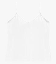 Blusa De Alça Feminina Canelada Rovitex Branco