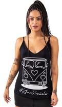 Blusa De Alça Feminina Decote V Costa Cavada Estampada Kombi