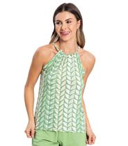 Blusa De Alça Feminina Estampada Rovitex Verde