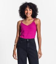 Blusa De Alça Feminina Ribana Canelada Rovitex Roxo Blusa De Alça Feminina Ribana Canelada Rovitex Roxo