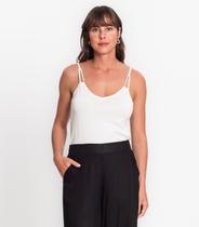 Blusa De Alça Semi Acabada Malha Delicate Rovitex Bege Blusa De Alça Semi Acabada Malha Delicate Rovitex Bege