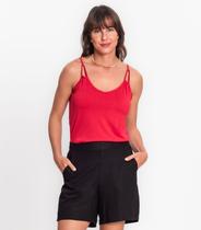 Blusa De Alça Semi Acabada Malha Delicate Rovitex Vermelho Blusa De Alça Semi Acabada Malha Delicate Rovitex Vermelho