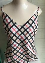 Blusa de alça xadrez P