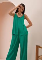 Blusa De Alças Com Abertura Em Viscose LUNENDER C5101