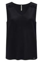 Blusa De Alças Com Decote V Em Viscose Responsável Lunender - Estilo Sofisticado e Confortável