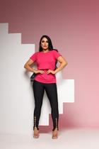 Blusa de amamentação manga curta visco lycra