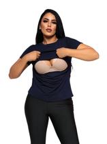 Blusa de amamentação manga curta visco lycra Blusa de amamentação manga curta visco lycra