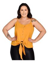 Blusa De Amarrar Plus Size Fresquinha Moderna Elegante