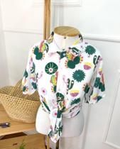 Blusa de botão cactos
