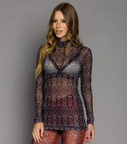 Blusa De Chelles - Segunda Pele de Tule Estampada