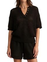Blusa de crochê Dqbeng com decote em V, manga curta, malha aberta, suéter feminino Blusa de crochê Dqbeng com decote em V, manga curta, malha aberta, suéter feminino