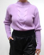 Blusa de fio na cor lilás