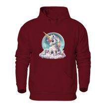 Blusa de Frio Abrigo Moletom Quentinho Plus Size Feminino Estampa Unicornio Confortavel Macia