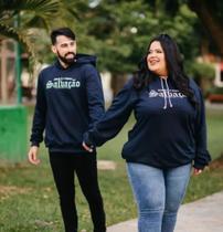 Blusa de Frio Azul '' Jesus é a minha Salvação'' Blusa de Frio Azul '' Jesus é a minha Salvação''