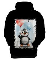 Blusa de Frio Bebê Pinguim com Balões Crianças 15