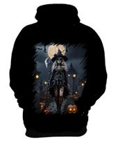 Blusa de Frio Bruxa Caveira Halloween 14