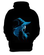 Blusa de Frio Bruxa Halloween Azul Festa 12