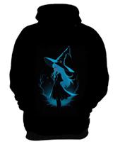 Blusa de Frio Bruxa Halloween Azul Festa 2
