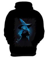 Blusa de Frio Bruxa Halloween Azul Festa 4