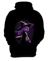 Blusa de Frio Bruxa Halloween Púrpura 16