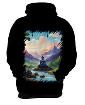Blusa de Frio Buda Anime Desenho Budismo Buda 1 Blusa de Frio Buda Anime Desenho Budismo Buda 1