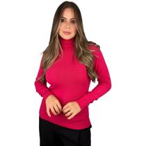 Blusa De Frio Cacharrel Feminina Gola Alta Trico Manga Longa