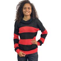 Blusa De Frio Cacharrel Feminina Gola Alta Trico Suéter481