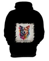 Blusa de Frio Cachorro Ilustrado Cromático Abstrato 2