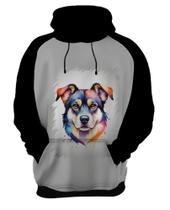 Blusa de Frio Cachorro Ilustrado Cromático Abstrato 3 Blusa de Frio Cachorro Ilustrado Cromático Abstrato 3