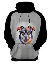 Blusa de Frio Cachorro Ilustrado Cromático Abstrato 3