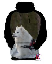 Blusa de Frio Cachorro Spitz Japonês na Neve Fofo 1 Blusa de Frio Cachorro Spitz Japonês na Neve Fofo 1