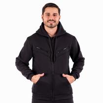 Blusa De Frio Casaco Com Ziper E Capuz Moletom Unissex