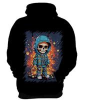 Blusa de Frio Caveira Infantil Estilosa Unif 7