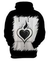 Blusa de Frio Coração Flamejante Minimalista 1