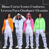 Blusa de Frio Corta Vento Feminina Agasalho Jaqueta Neon Ultra Fina - KGente