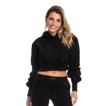 Blusa de Frio Cropped de Moleton Moda Inverno 2022 Blogueirinha