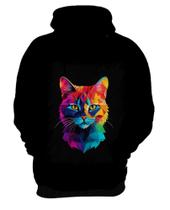 Blusa de Frio de Gatinho Colorido Neon Vetor 1