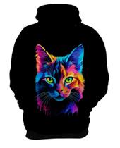 Blusa de Frio de Gatinho Colorido Neon Vetor 7