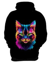 Blusa de Frio de Gatinho Colorido Neon Vetor 9