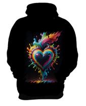 Blusa de Frio do Orgulho LGBT Coração Amor 11 - Kasubeck Store
