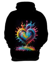 Blusa de Frio do Orgulho LGBT Coração Amor 14