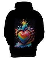 Blusa de Frio do Orgulho LGBT Coração Amor 19