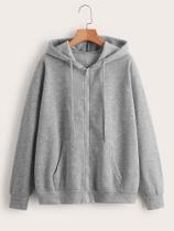 Blusa de Frio em Moletom Masculino Feminino Canguru ADULTO com Ziper e Capuz Inverno 2022