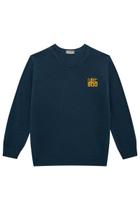 Blusa De Frio Em Trico Algodão Lucboo Azul Marinho Para Dias de Inverno Confortável Ocasiões Casual
