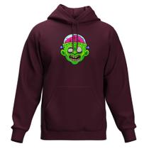 Blusa de Frio Estampa Zumbi Moletom Fechado Com Capuz