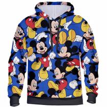 Blusa de Frio Feminina Com Capuz Moletom Estampado Flanelado Confortável Desenho animado