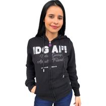 Blusa De Frio Feminina Com Ziper E Capuz